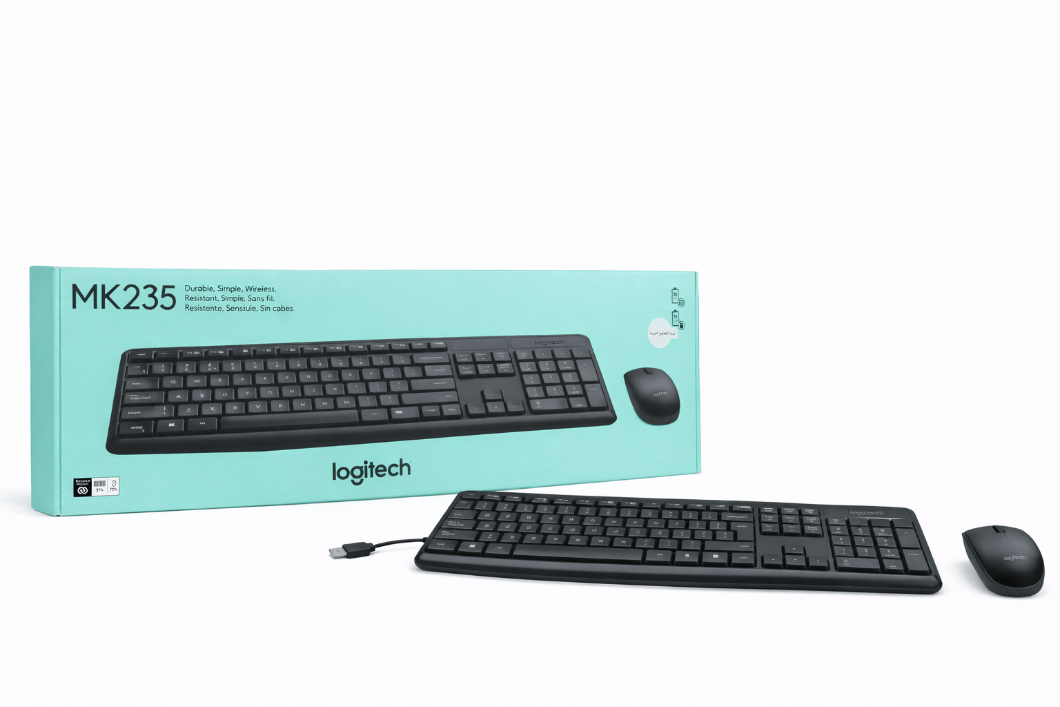 LOGITECH KEYBORED AND MOUSE  MK235 WIRELESS