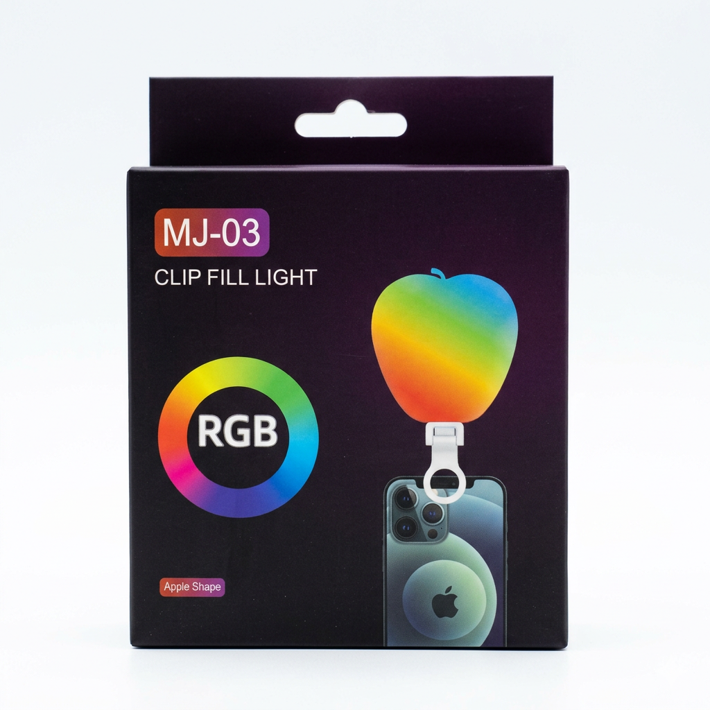 إضاءة سيلفي MJ-03 LED على شكل تفاحة