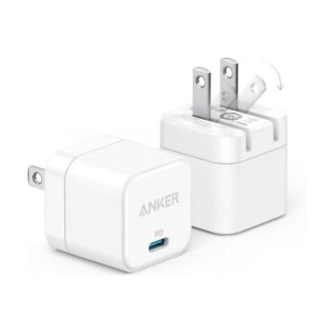 شاحن Anker السريع 30W - قابس قابل للطي وكابل USB-C إلى C - شحن فعال وموثوق به!