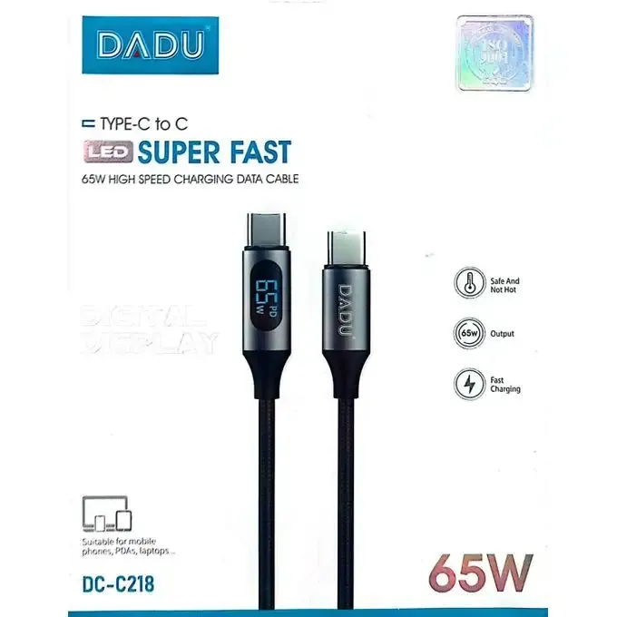 كابل شحن سريع Dadu DC-C218 بقوة 65 واط PD