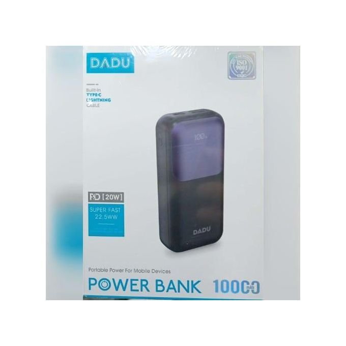 باور بانك Dadu 10000mAh فائق السرعة | دعم 22.5 واط Super Fast & 20 واط PD | مخارج متعددة