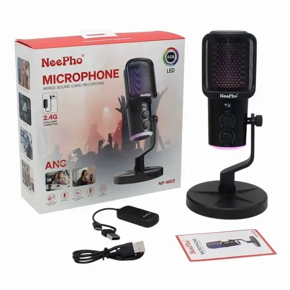 ميكروفون مكثف مكتبي NP-M02 بمنفذ USB