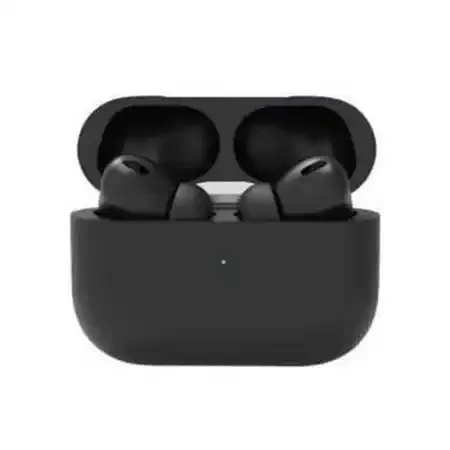 سماعة ايربودز برو 2 (Airpods Pro 2) المتوافقة باللون الأسود | عزل ضوضاء ANC | 4 مايك HD | شحن سريع