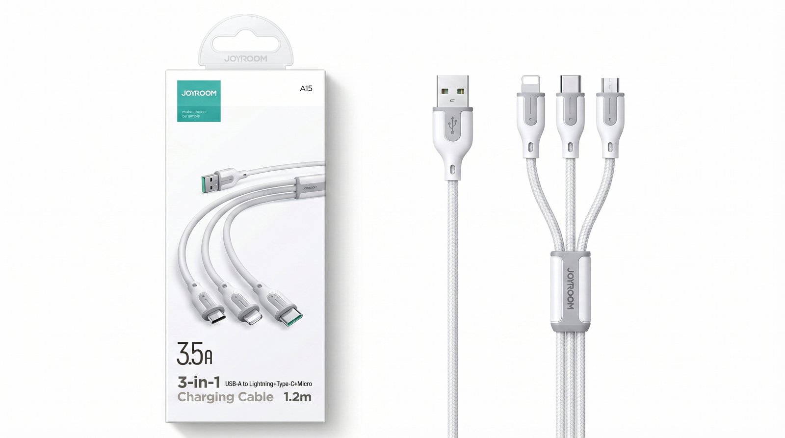 وصلة شاحن جيروم A15 3ind1